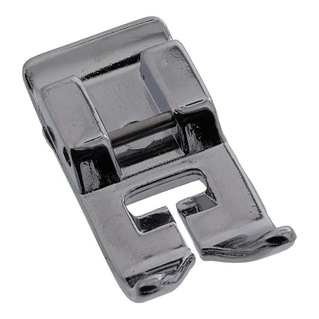 Detached snap-on presser-foot sole showing the horizontal attachment bar.