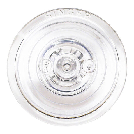 SINGER wind-in-place bobbin viewed from above, with its central assembly visible.