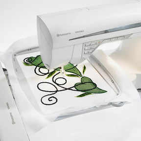 Crown hoop 4131165-01 shown in use; demonstration machine and fabric not included