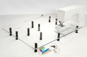 Illustrative Sew Steady Giant table for listed BERNINA machines; opening varies. Machine and optional drawer excluded.