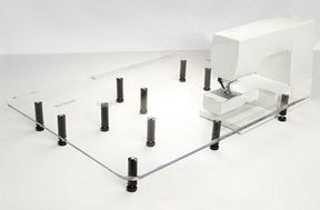 Illustrative Sew Steady Giant table for listed BERNINA machines; opening varies. Machine and optional drawer excluded.
