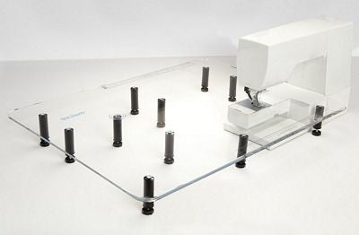 Illustrative Sew Steady Giant table for listed BERNINA machines; opening varies. Machine and optional drawer excluded.