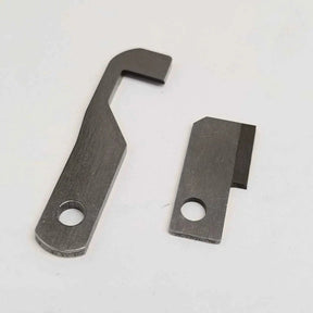 Aftermarket upper and lower serger knife set for compatible Husqvarna Viking Huskylock machines | 411000034 / 411000035