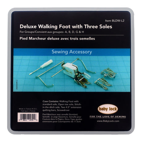 Baby Lock Deluxe Walking Foot with 3 Soles #BLDW-L2