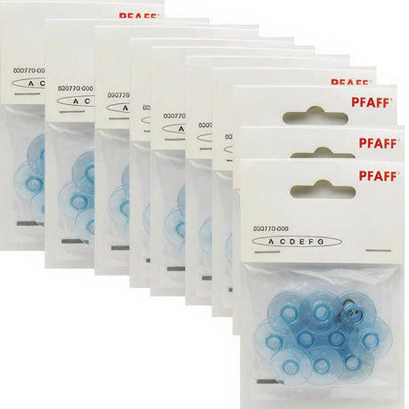 Genuine PFAFF Transparent Blue Bobbins (50-pack) #820779096
